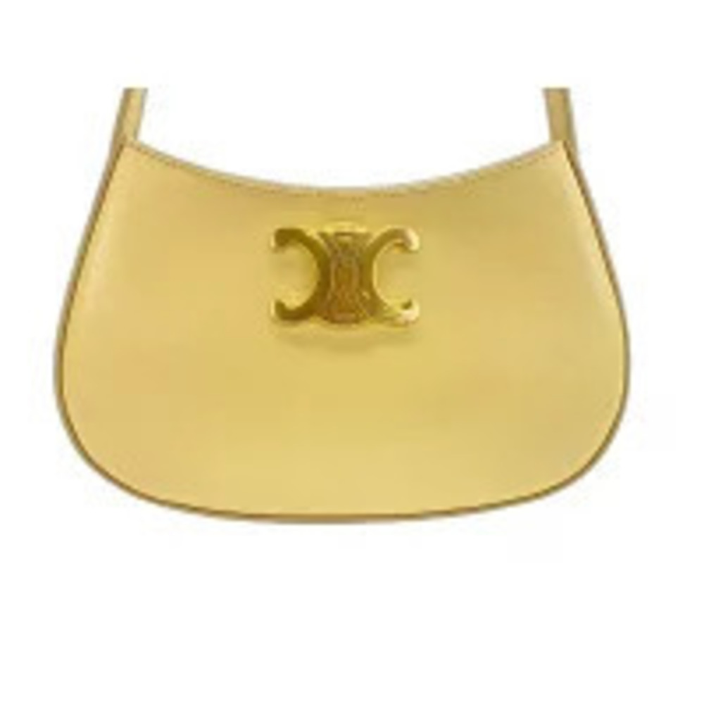 Celine Tilly Shoulder Bag Leather Yellow